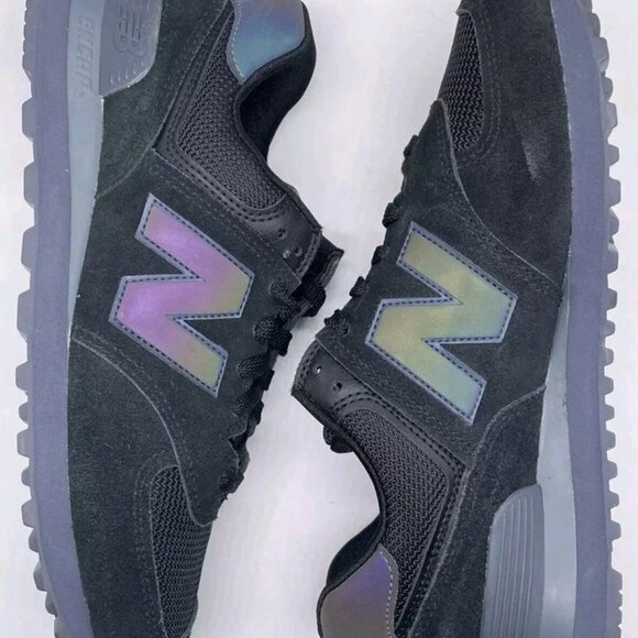 New Balance 574 Urban Twilight Sneakers M/9.5-W/11 Black/Blue No Insoles - Picture 1 of 8
